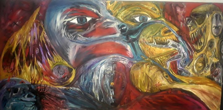 Pintura intitulada "Transcedente n01" por Wesley Martins Lopes, Obras de arte originais, Óleo