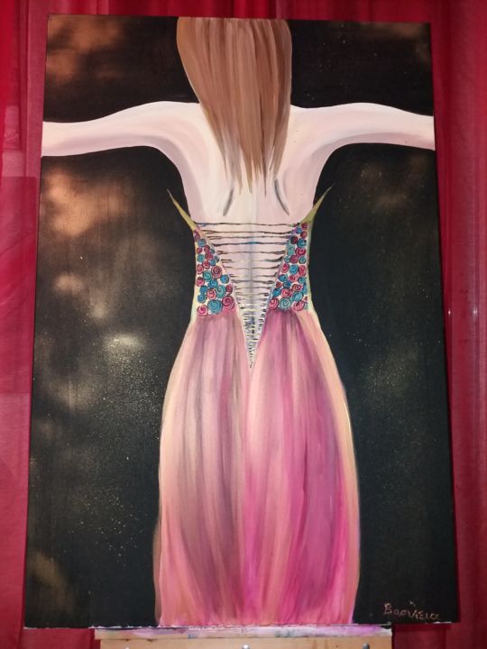Картина под названием "Η Γυναίκα/ The Woman" - Βασιλεια Τσιολη, Подлинное произведение искусства, Акрил