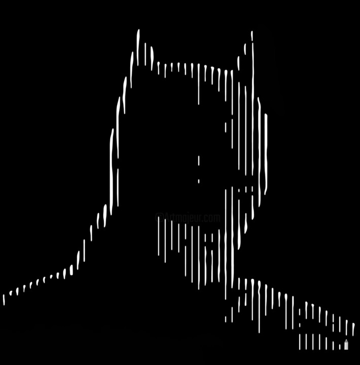 Digital Arts titled "Batman" by Whiteline, Original Artwork, 2D Digital Work
