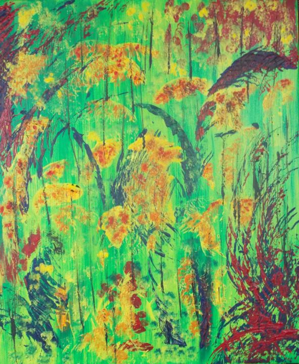 Картина под названием "Into the wild" - White Willow, Подлинное произведение искусства, Масло
