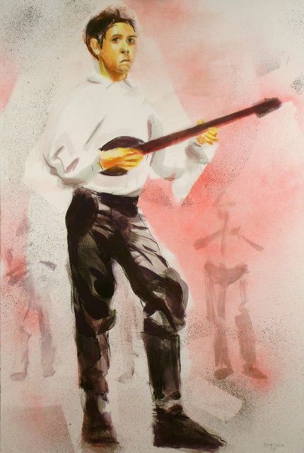 Drawing titled "Tamborica" by Daniel Whitmer, Original Art,