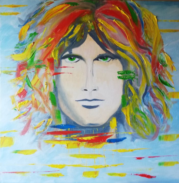 Schilderij getiteld "Jimmy" door W Z, Origineel Kunstwerk, Olie