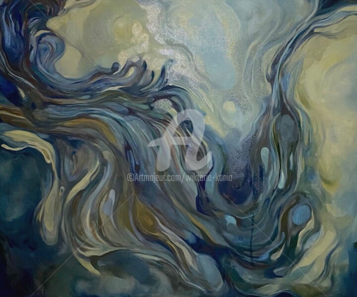 Painting titled "STRUCTURAL SPACE" by Wiktoria Kania, Original Artwork, Oil