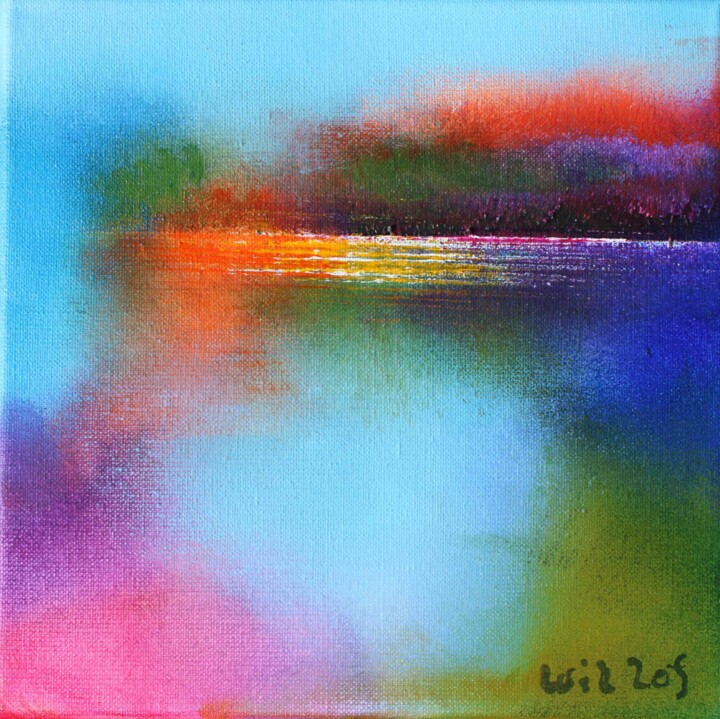 Peinture intitulée "SummerBreeze 23-10" par Wil Lof, Œuvre d'art originale, Acrylique Monté sur Châssis en bois