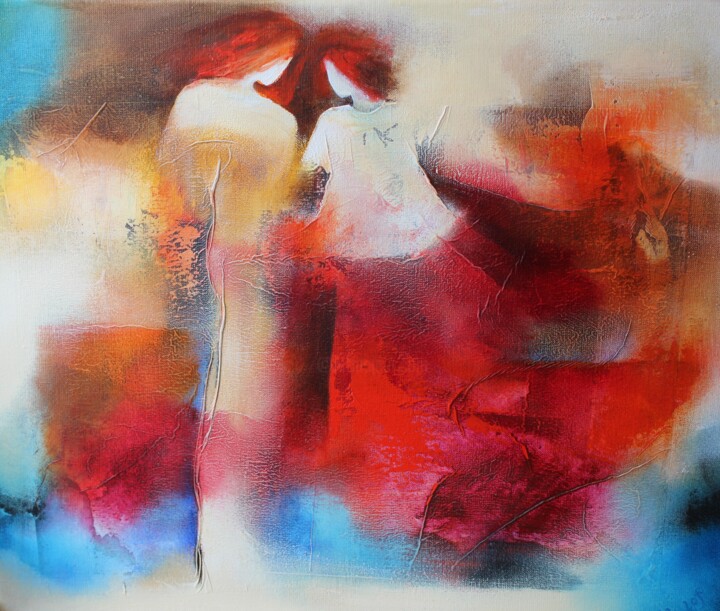 Картина под названием "Phebe 05-05" - Wil Lof, Подлинное произведение искусства, Акрил Установлен на Деревянная рама для нос…