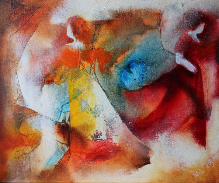 Картина под названием "Irene 04-04" - Wil Lof, Подлинное произведение искусства, Акрил Установлен на Деревянная рама для нос…