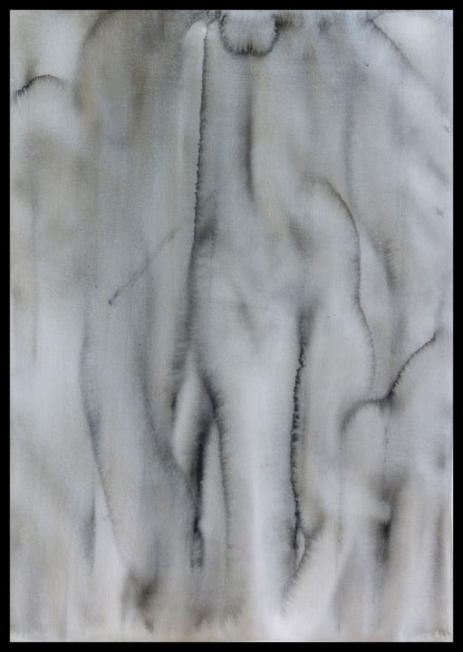 Картина под названием "Gray 5. Abstract ex…" - Bohdan Buchkovskyi, Подлинное произведение искусства, Акрил
