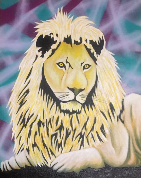 Pintura titulada "The White King" por El-Joa, Obra de arte original, Acrílico