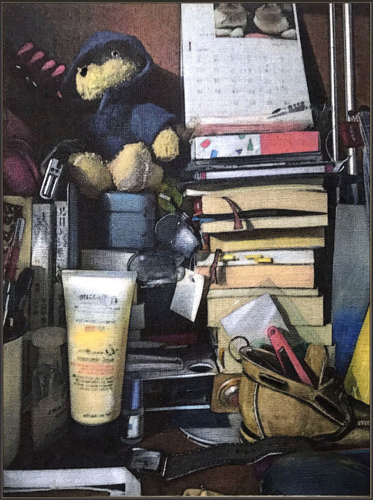 Dessin intitulée "Still Life With Liv…" par Wilf Tilley, Œuvre d'art originale, Huile