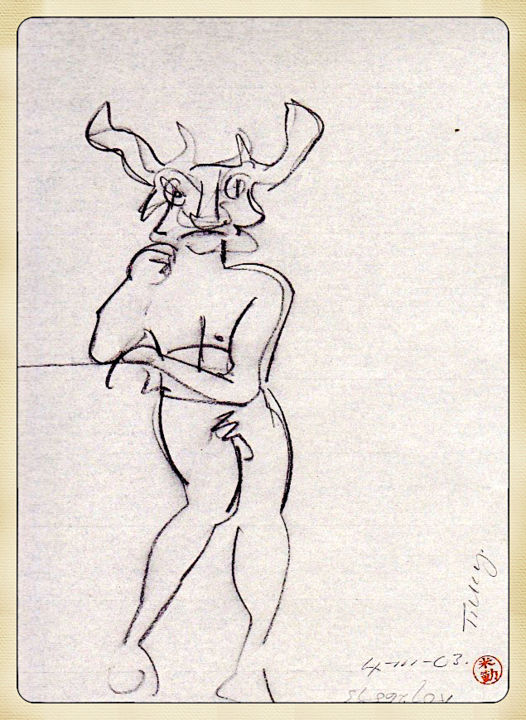 Drawing titled "Seven Mythological,…" by Wilf Tilley, Original Artwork, Charcoal