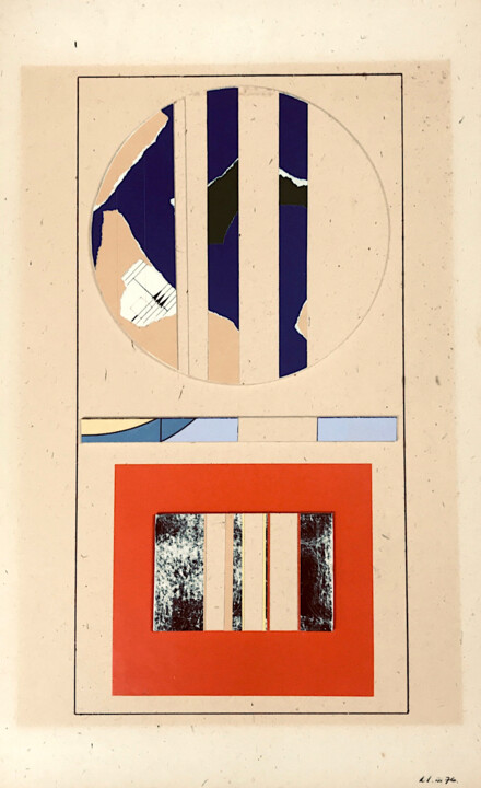 Collages intitolato "Untitled Abstract C…" da Wilf Tilley, Opera d'arte originale, Collages