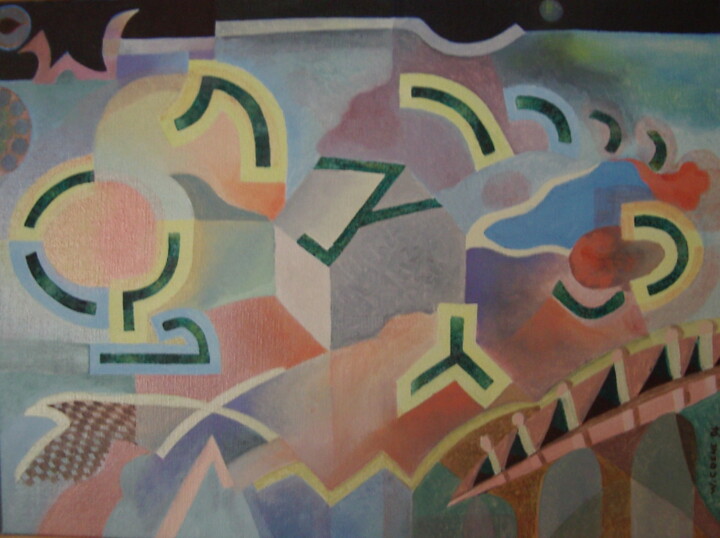Картина под названием "VENCIMONT" - Wilfried Coene, Подлинное произведение искусства, Масло
