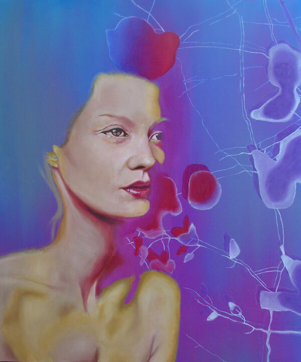 Femme Nue Sur Fond Bleu, Peinture par Wilhelm Sommer Artmajeur