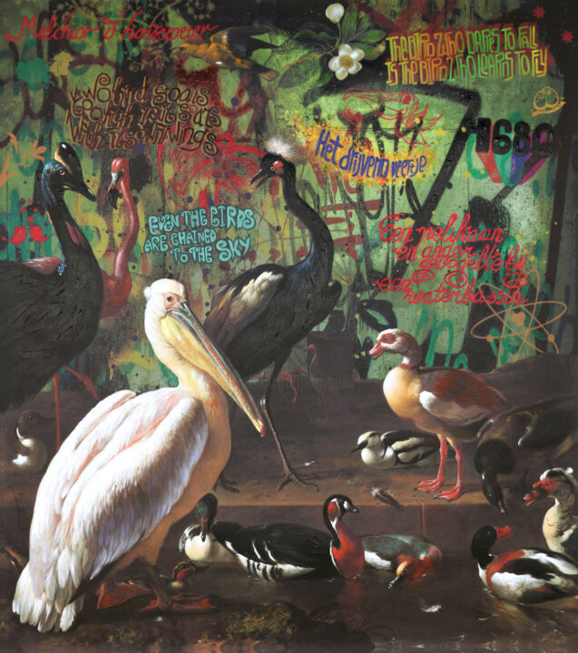 Pittura intitolato "The bird who dares…" da Wilhem Von Kalisz, Opera d'arte originale, Acrilico