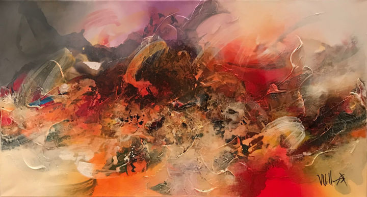 Peinture intitulée "Dia Colorido 130x70…" par Willam Malucu, Œuvre d'art originale, Acrylique