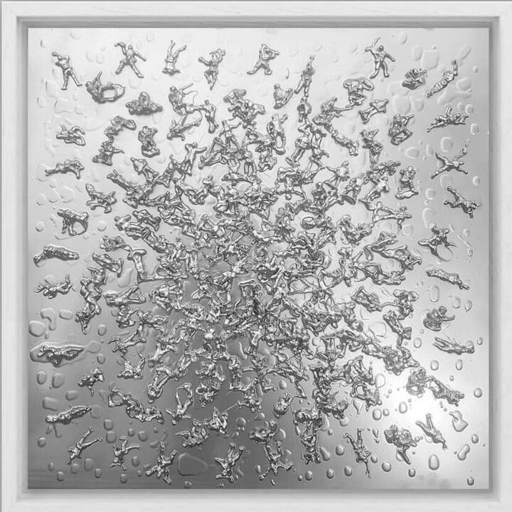 "Battle of the plast…" başlıklı Heykel Willem Van Roozendaal tarafından, Orijinal sanat, Alüminyum