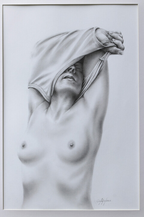 "Chris au lever" başlıklı Resim William Castaño tarafından, Orijinal sanat, Kalem