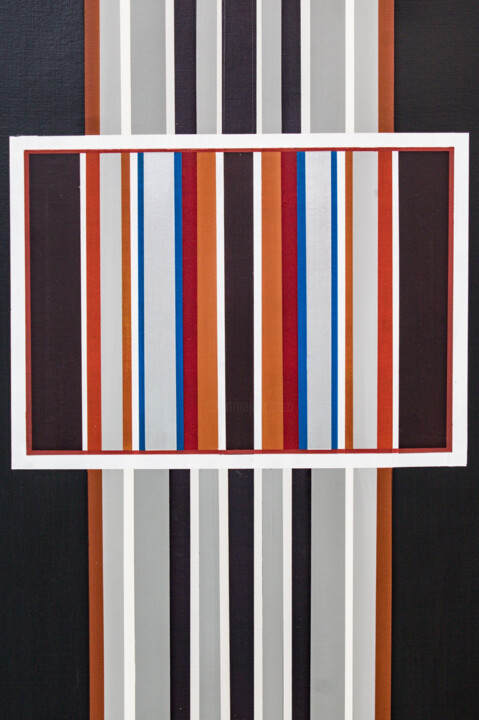 Painting titled "Vertical Stripes" by William Eiffert, Original Artwork, Acrylic