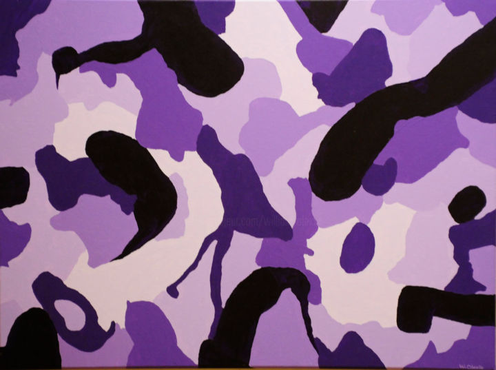 Pintura intitulada "Purple Puzzle.jpg" por William Olexik, Obras de arte originais, Acrílico