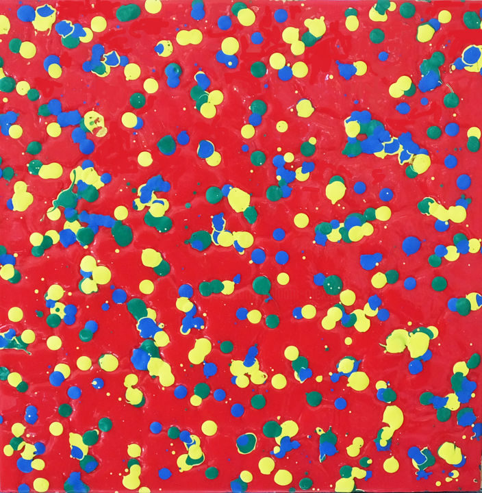 Painting titled "Dots" by William Olexik, Original Artwork, Acrylic