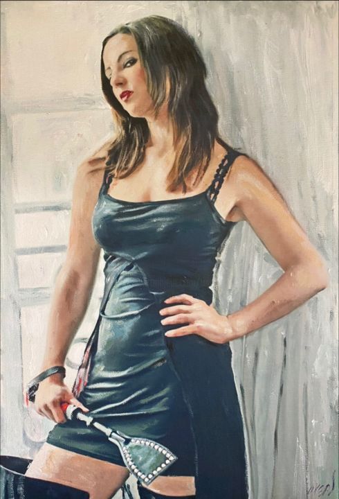 Pintura intitulada "Justice" por William Oxer F.R.S.A., Obras de arte originais, Acrílico