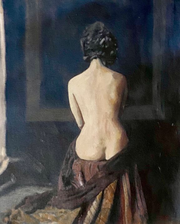 Painting titled "Etude" by William Oxer F.R.S.A., Original Artwork, Acrylic Mounted on Cardboard