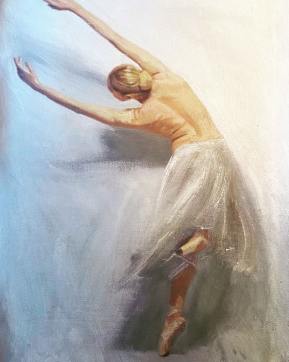Painting titled "Dancer" by William Oxer F.R.S.A., Original Artwork, Acrylic