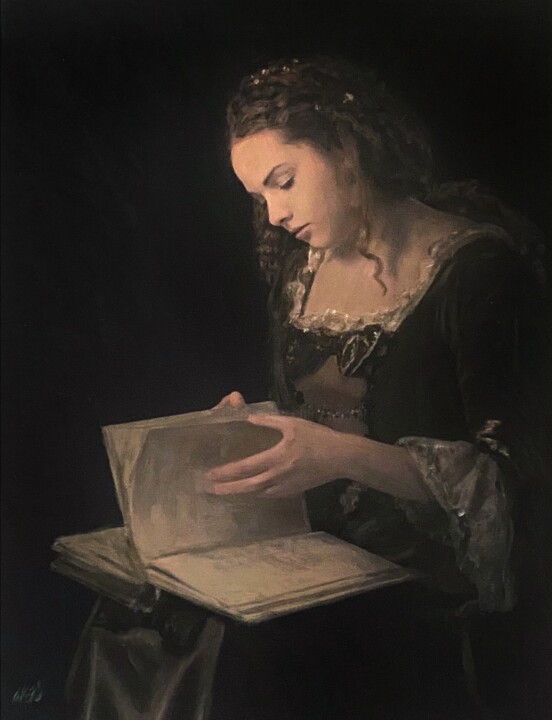 제목이 "The Secret Diary"인 미술작품 William Oxer F.R.S.A.로, 원작, 기름