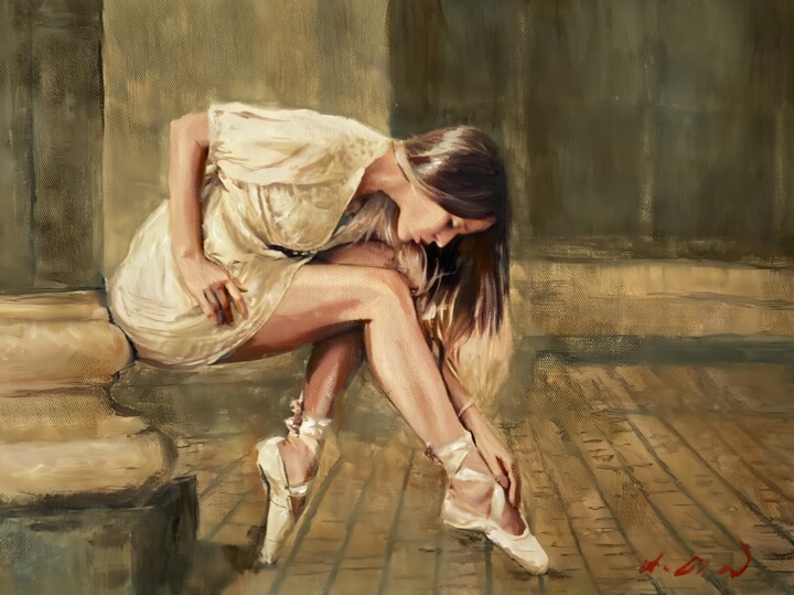 Painting titled "'The Simplest Of Ti…" by William Oxer F.R.S.A., Original Artwork, Oil
