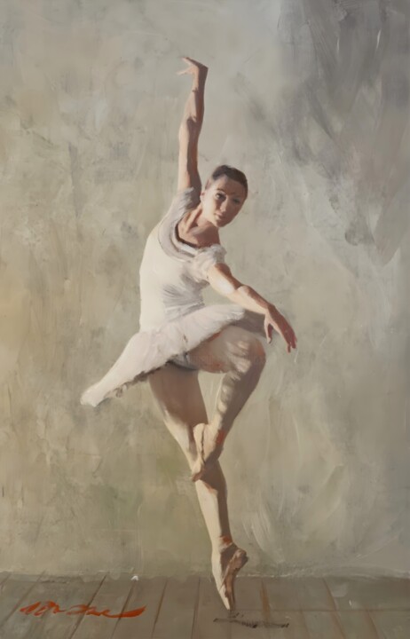 Painting titled "'The Joyful Leap'" by William Oxer F.R.S.A., Original Artwork, Oil