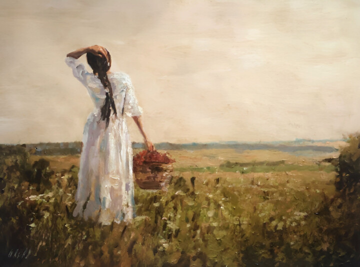 Peinture intitulée "'High Summer'" par William Oxer F.R.S.A., Œuvre d'art originale, Huile