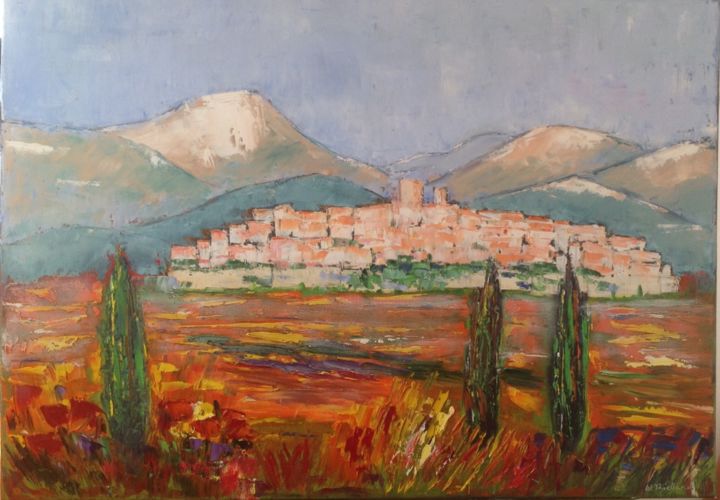 Painting titled "Saint Paul de Vence" by William Thielland, Original Artwork