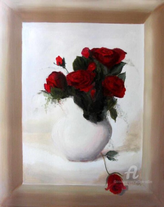 Painting titled "Bouquet II" by William Vallée, Original Artwork