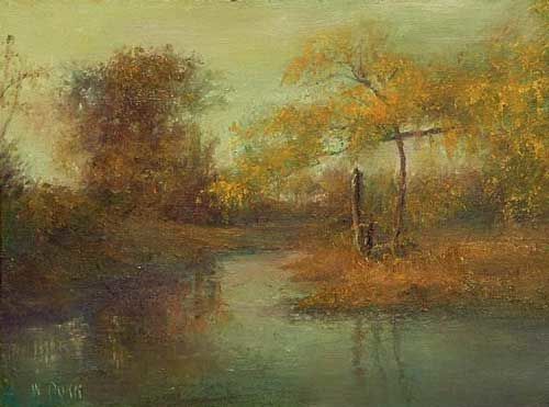 Painting titled "Sanborne evening" by William Dunn, Original Artwork, Oil