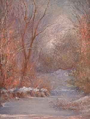 Painting titled "Winter morning" by William Dunn, Original Artwork, Oil