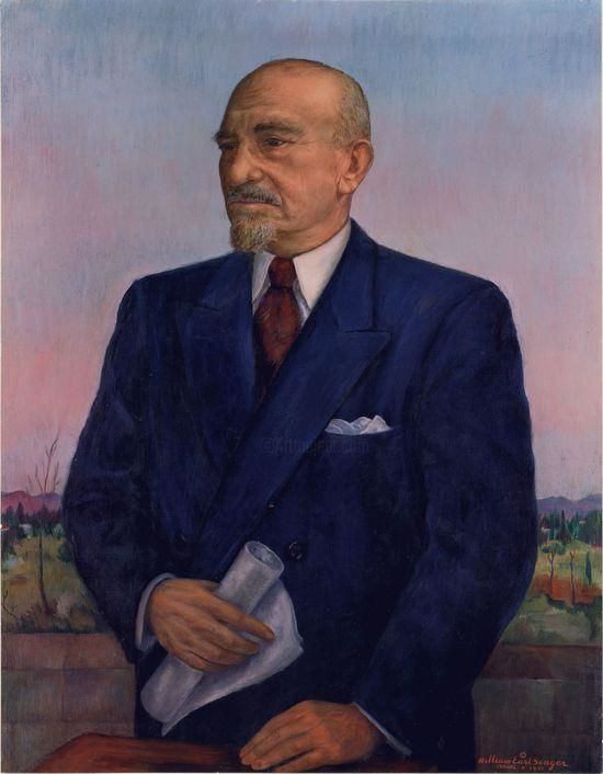 Painting titled "Chaim Weizmann" by William Earl Singer, Original Art,
