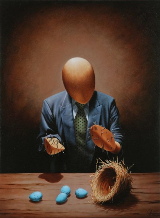 Painting titled "Mosh" by William Johns, Original Art, Oil