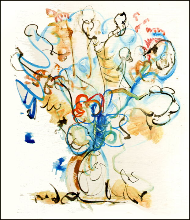 Рисунок под названием "bouquet  82.jpg" - Dima Wilms, Подлинное произведение искусства, Акрил
