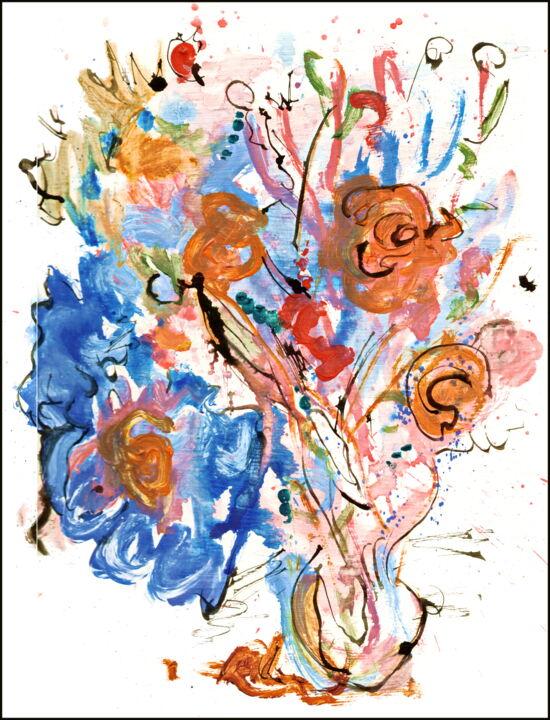 Рисунок под названием "bouquet  88.jpg" - Dima Wilms, Подлинное произведение искусства, Акрил
