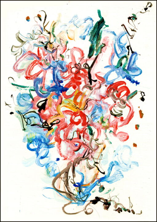 Рисунок под названием "bouquet  90.jpg" - Dima Wilms, Подлинное произведение искусства, Акрил