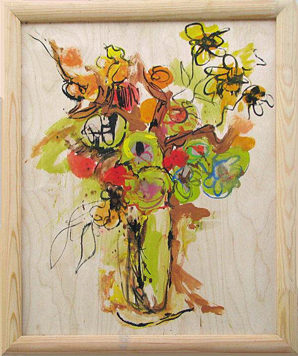 Картина под названием "Букет  Bouquet 55" - Dima Wilms, Подлинное произведение искусства, Акрил