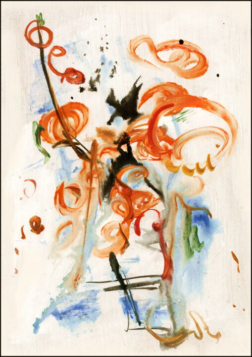 Рисунок под названием "букет bouquet 453св" - Dima Wilms, Подлинное произведение искусства, Акрил