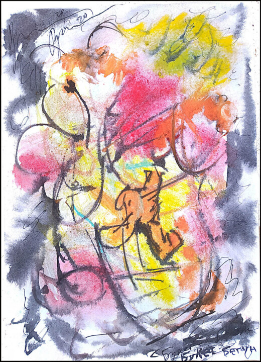 Рисунок под названием "букет Бегун bouquet…" - Dima Wilms, Подлинное произведение искусства, Гуашь