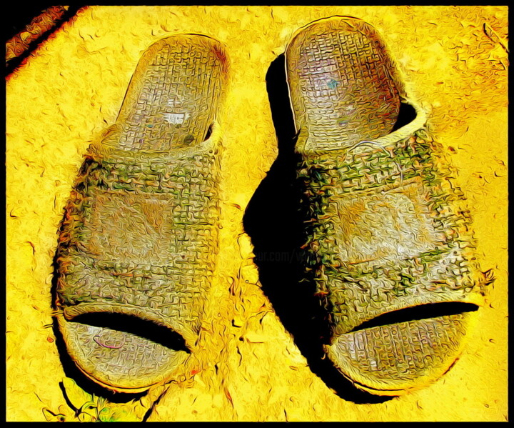 Digital Arts titled "тапочки   slippers3" by Dima Wilms, Original Artwork, Manipulated Photography