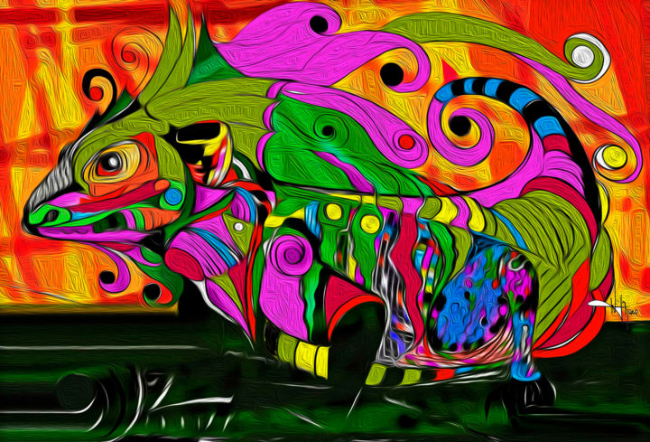 "camaleao.jpg" başlıklı Baskıresim Wilson Inacio tarafından, Orijinal sanat