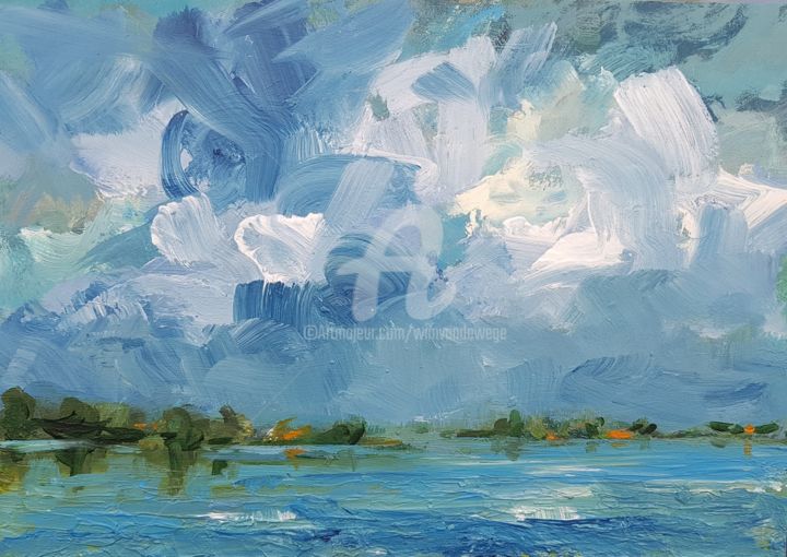 Peinture intitulée "Stormy weather Beve…" par Wimvandewege, Œuvre d'art originale, Acrylique