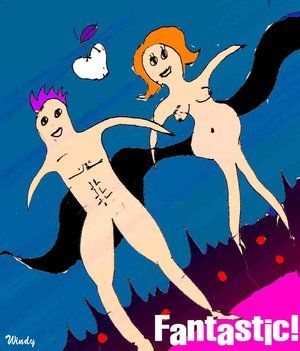 数字艺术 标题为“Fantastic! Adam Eve” 由Windyasari Septriani, 原创艺术品, 数字油画