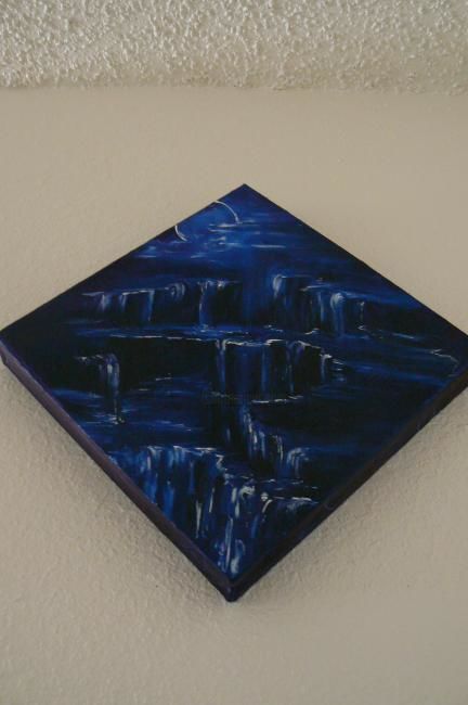 Pintura titulada "Midnight Waterfall 1" por Raymona Glidden, Obra de arte original