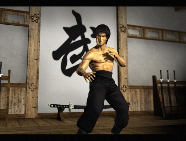 Digitale Kunst mit dem Titel "Bruce Lee" von Wingwalker, Original-Kunstwerk