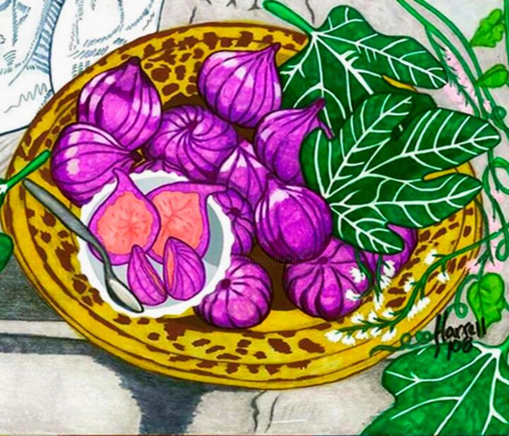 Картина под названием "A few Figs" - Winston Harrell, Подлинное произведение искусства, Акрил